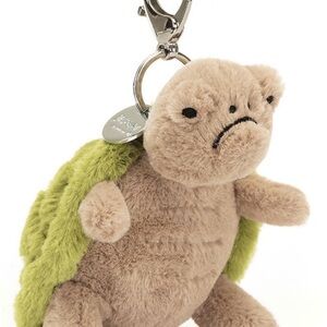 Turtle Plush Keychain - Green and Tan